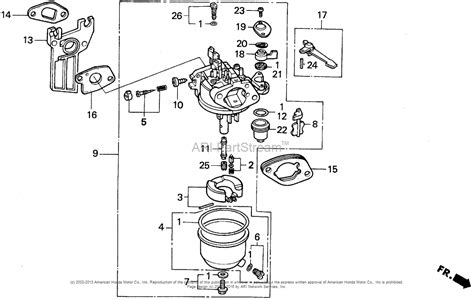 MSV3024 Parts Breakdown. . Honda gc190 carburetor gasket diagram